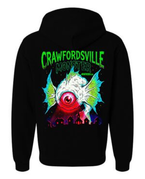 Crawfordsville Monster Zip Hoodie – Indiana Folklore Apparel