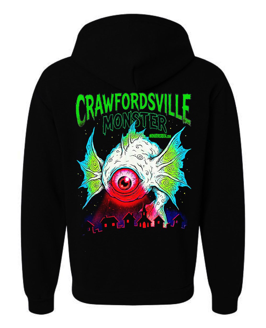 Crawfordsville Monster Zip Hoodie – Indiana Folklore Apparel